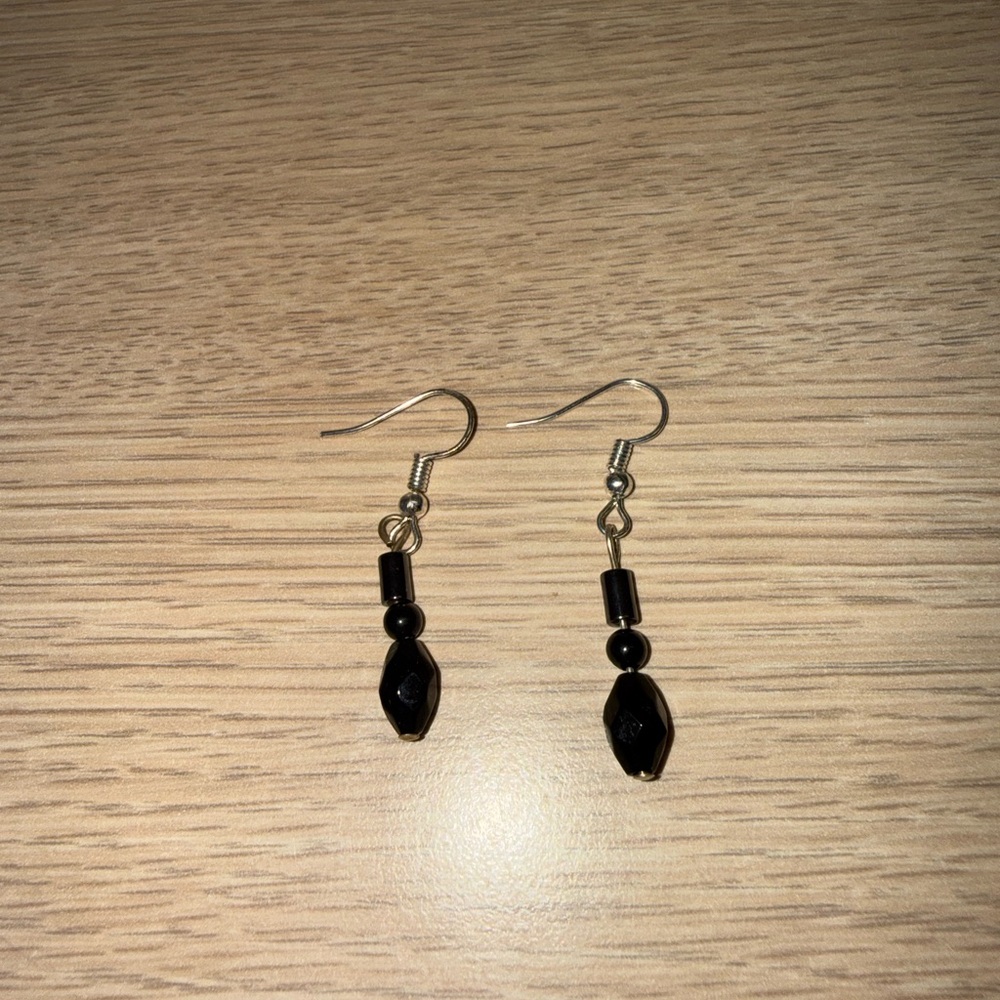 Elegant Black Dangle Earrings